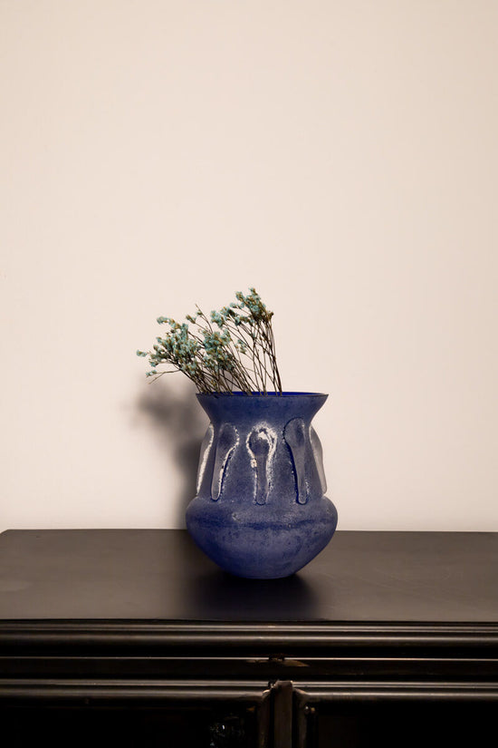 Rare Mid-century French Cobalt Vase