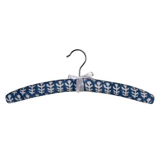 Coat Hanger Padded Bagru Blue