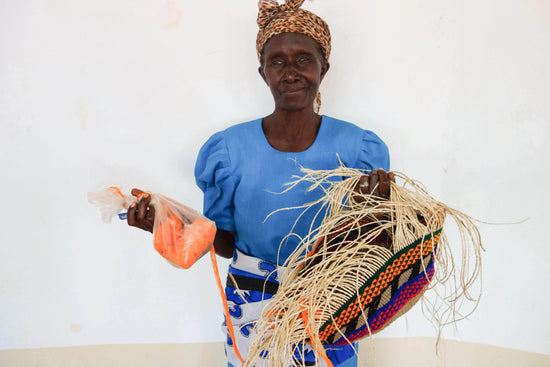 SHANGWE: Extra Large Green, Black, Orange, Yellow Wool Basket