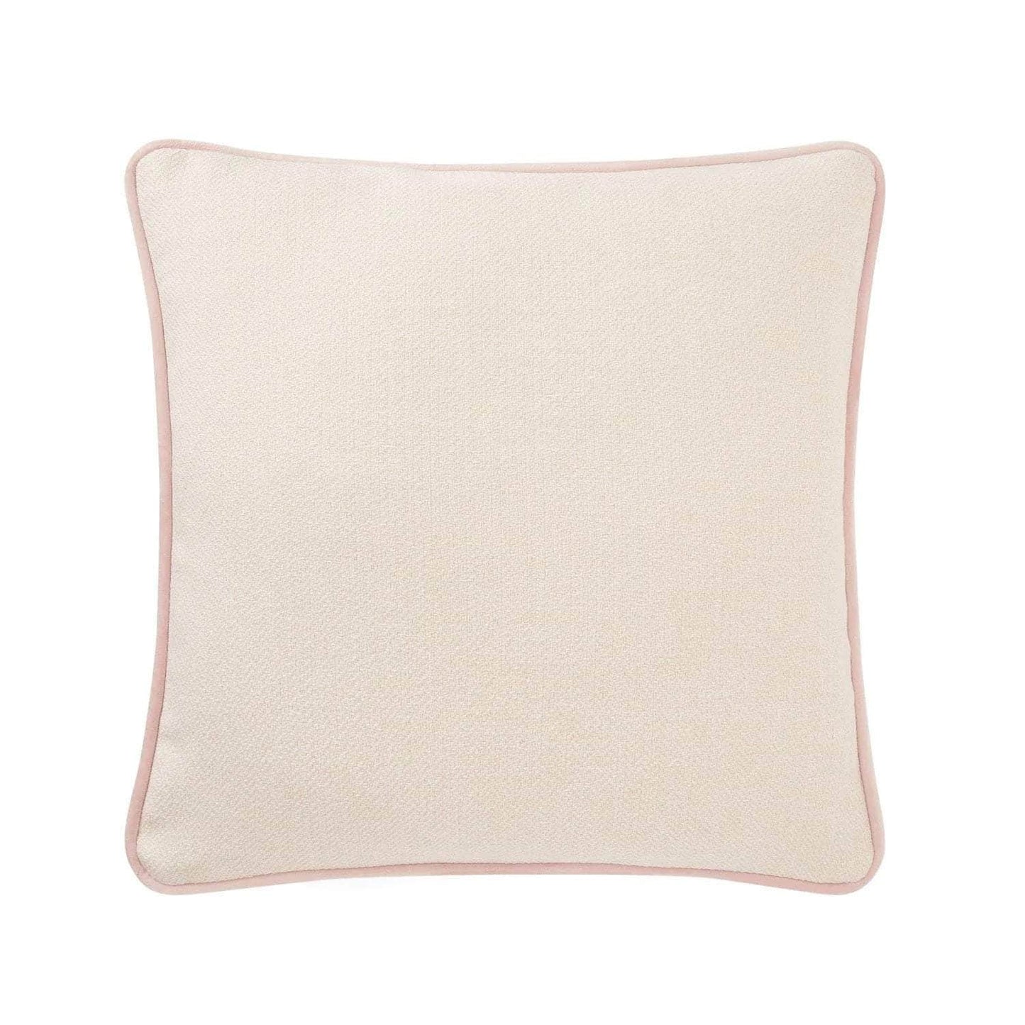 Pillow Cover - The Herringbone Minimalist Pillow Cover - Ivory White & Pink Champagne