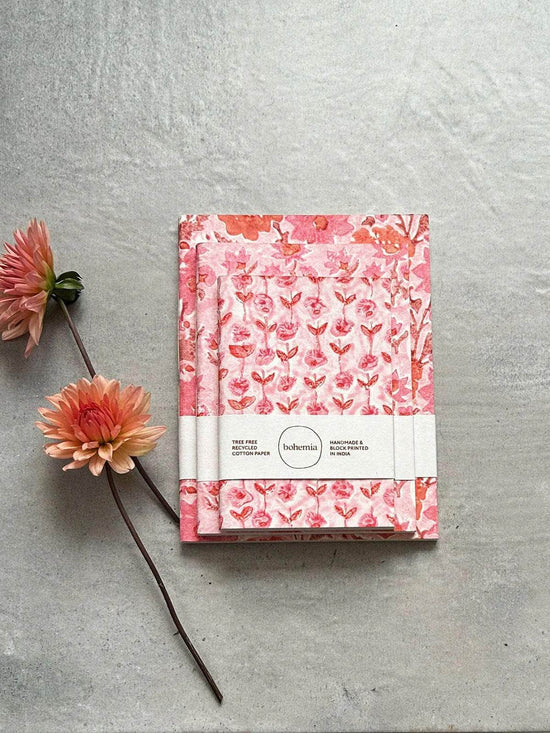 Notebook Set of 3 - Vintage Pink