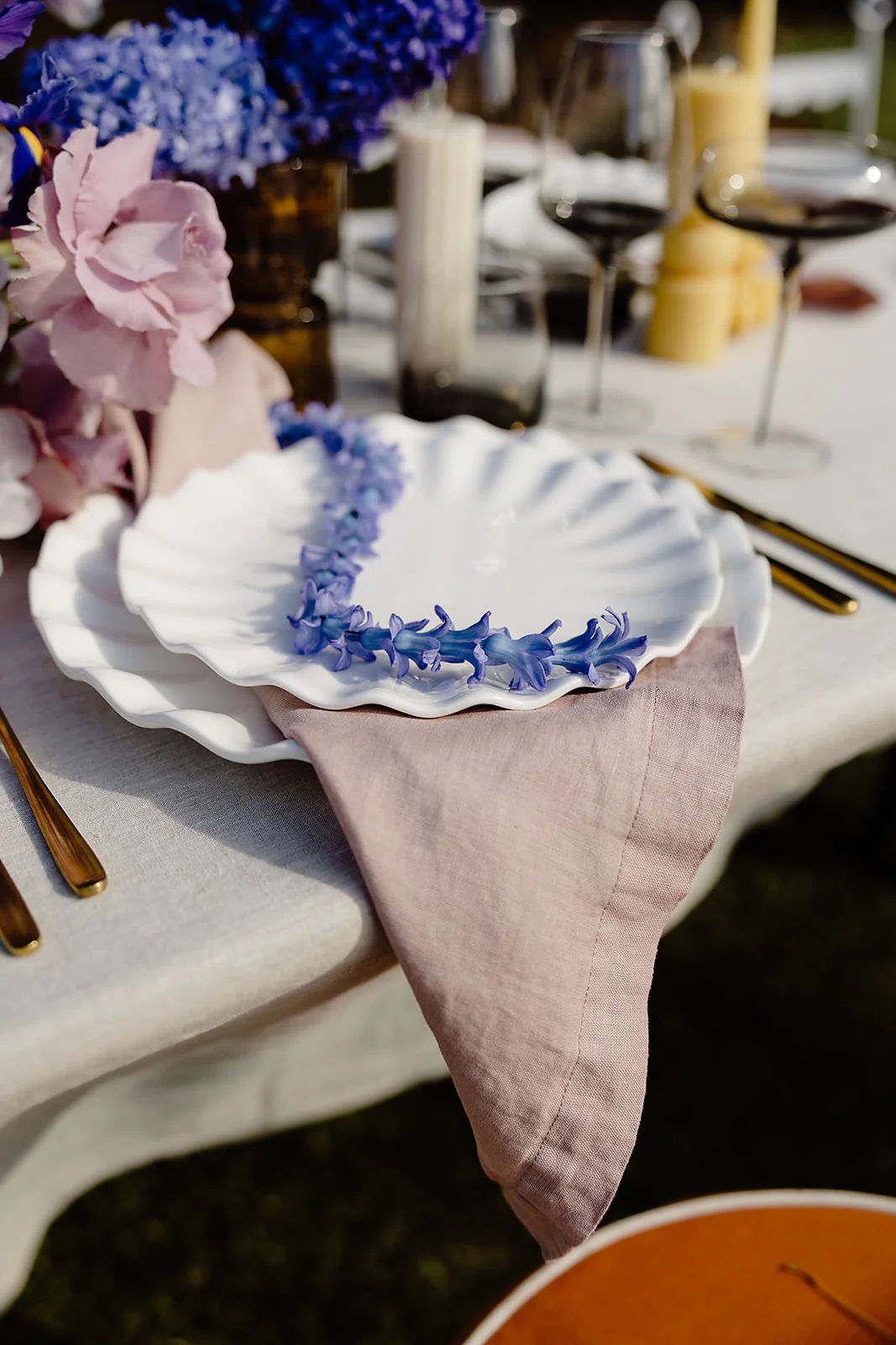 100% Linen Table Napkins - Lavender (Set of Four)