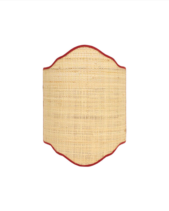 Tedate Raffia Candle Shade - Russet Red