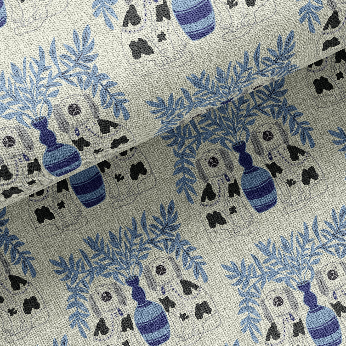 Pair of Dogs Fabric