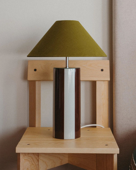 Ombrellina Chicory Coffee + Golden Olive Table Lamp