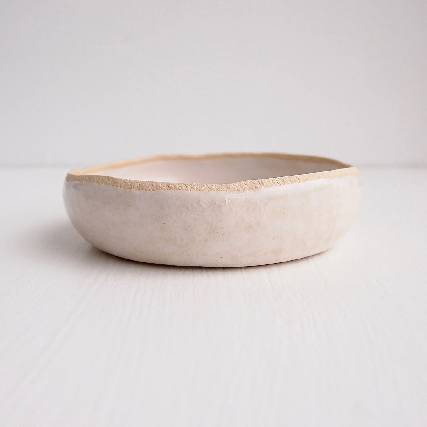 Handmade White Ceramic Soap Dish