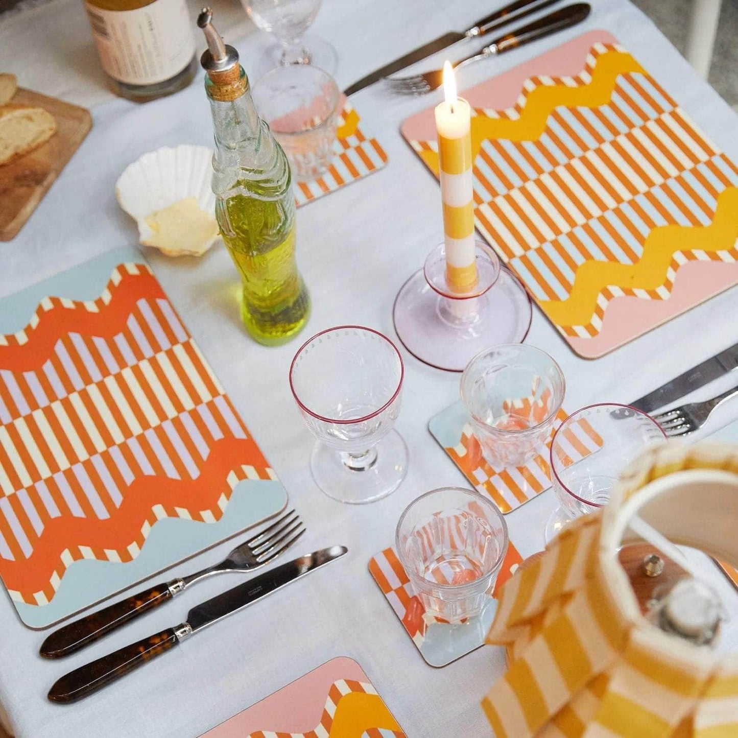 Wiggle & Stripe Placemats (Set of 6)