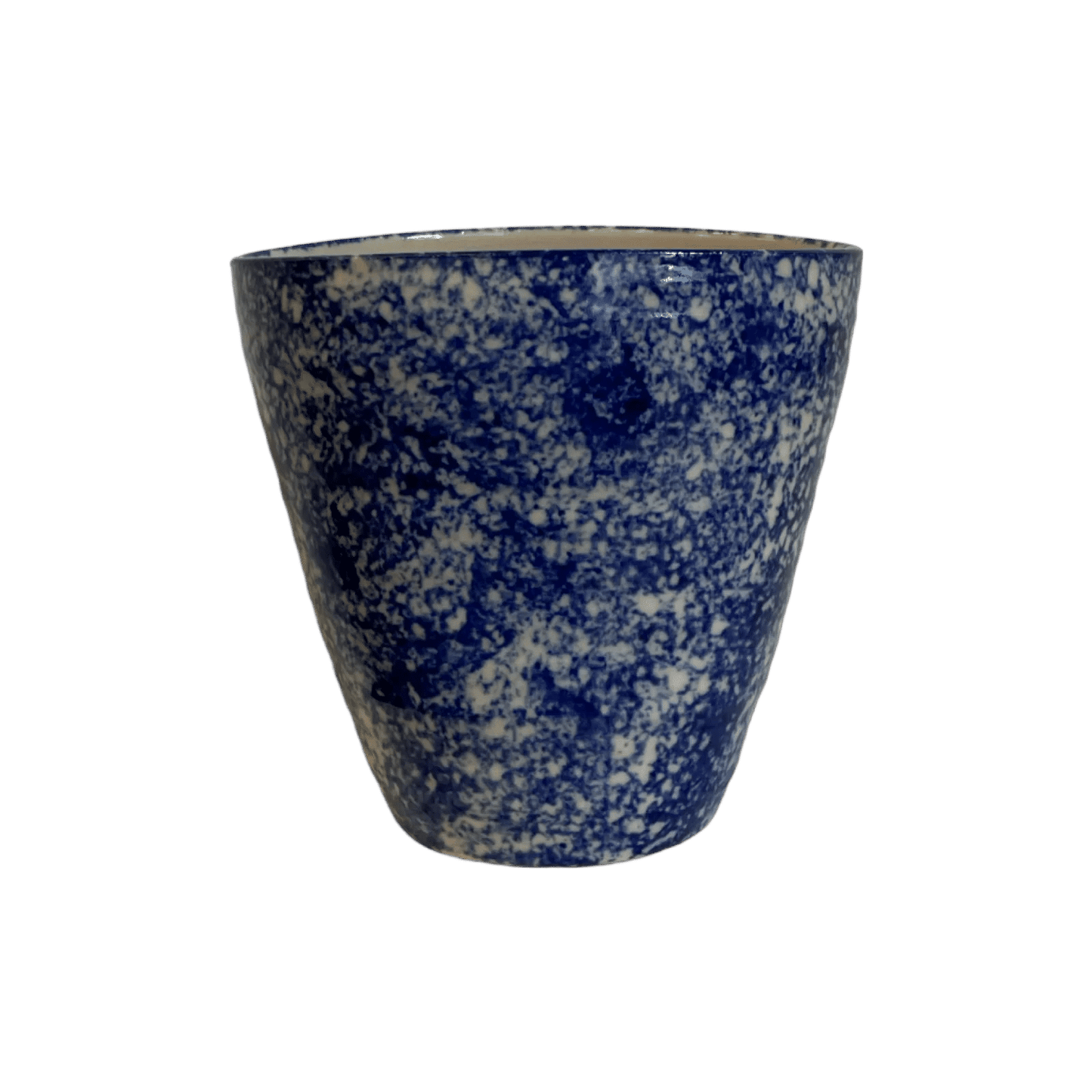 Oval Vase Sponged Cobalt