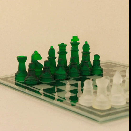 Vintage Crystal Chess Set