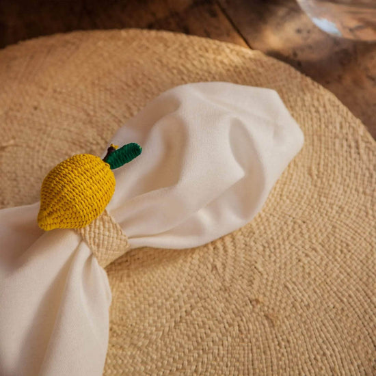 Palmito Lemon Napkin Rings (Set of 4)