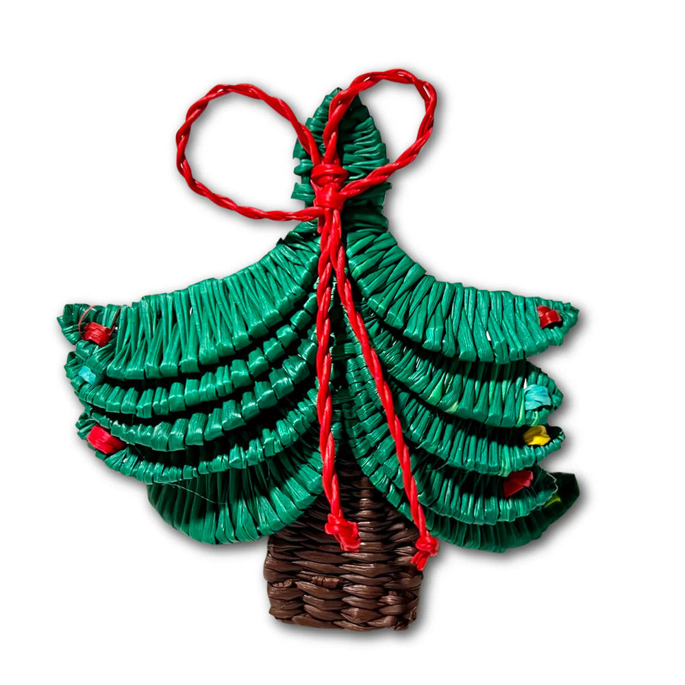 Raffia Napkin Ring - Christmas Tree