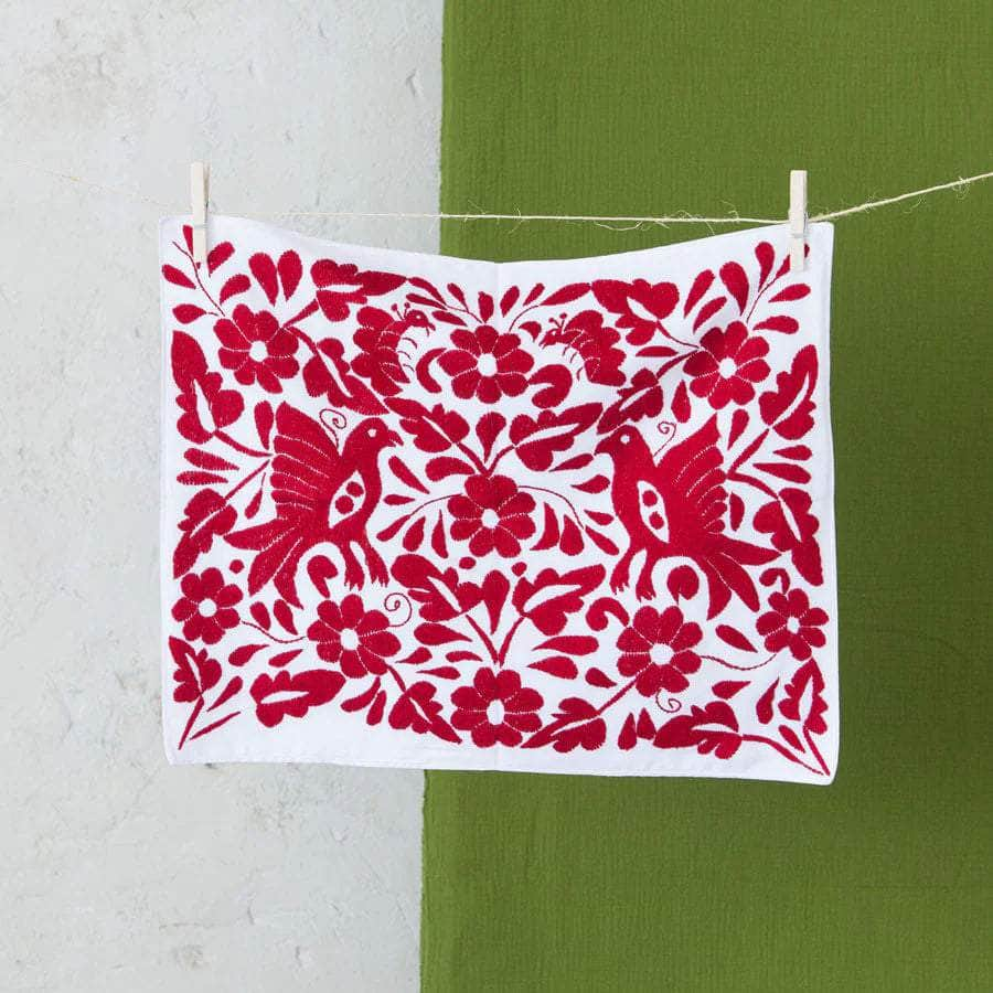 Embroidered Placemat - Red