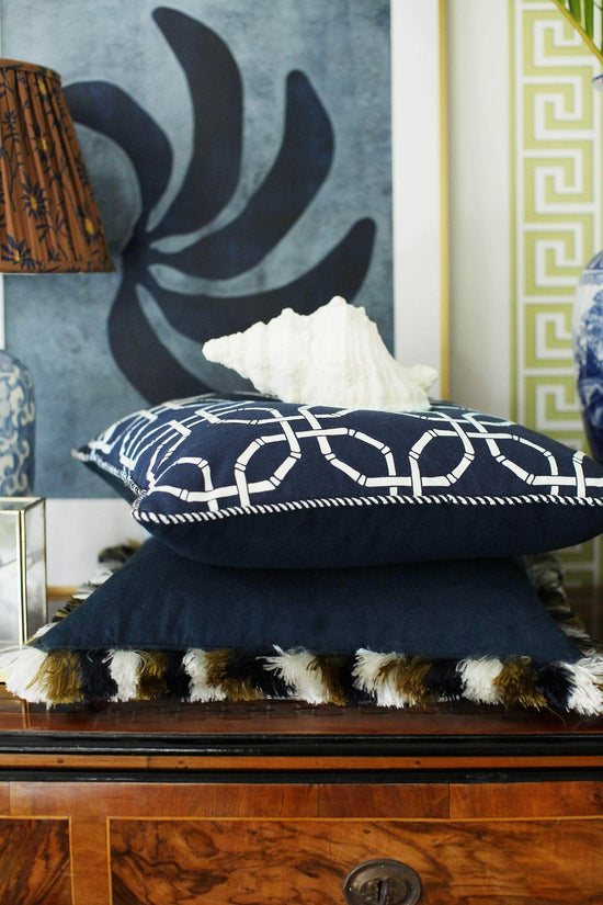 Cushion Jeanne Sand & Navy