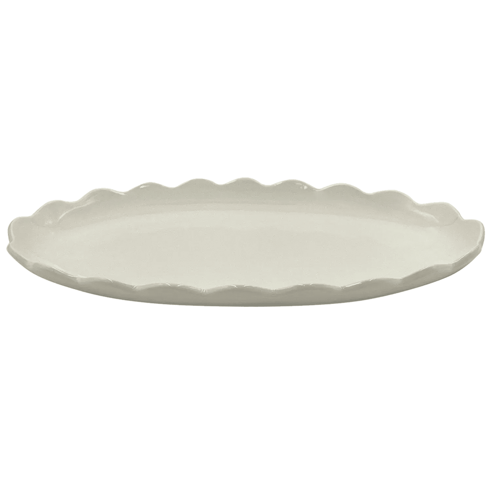 Scalloped Large Oval Platter