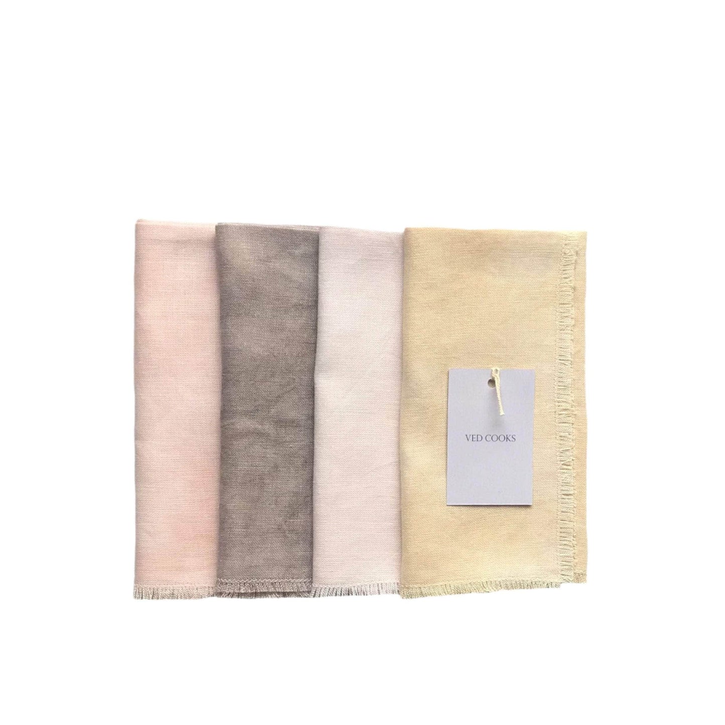 Naturally Dyed Tonal Assorted Napkins – Set of Four