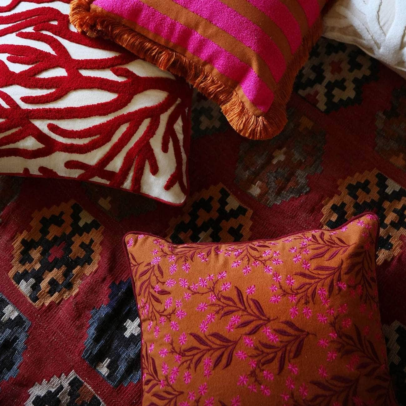 Cushion Audrey Rust & Bordeaux