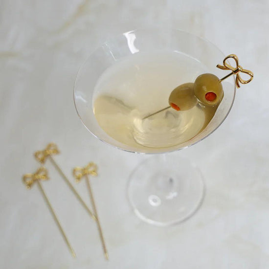 Gold Bow Cocktail Picks