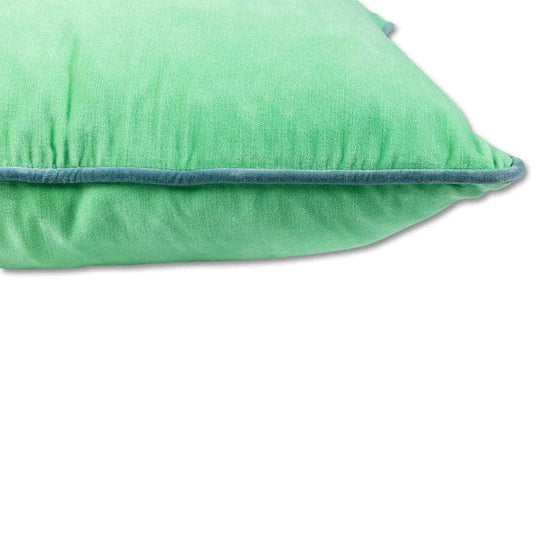 Charliss Velvet Pillow - Mint + Aqua