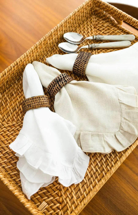 White Ruffle Napkin