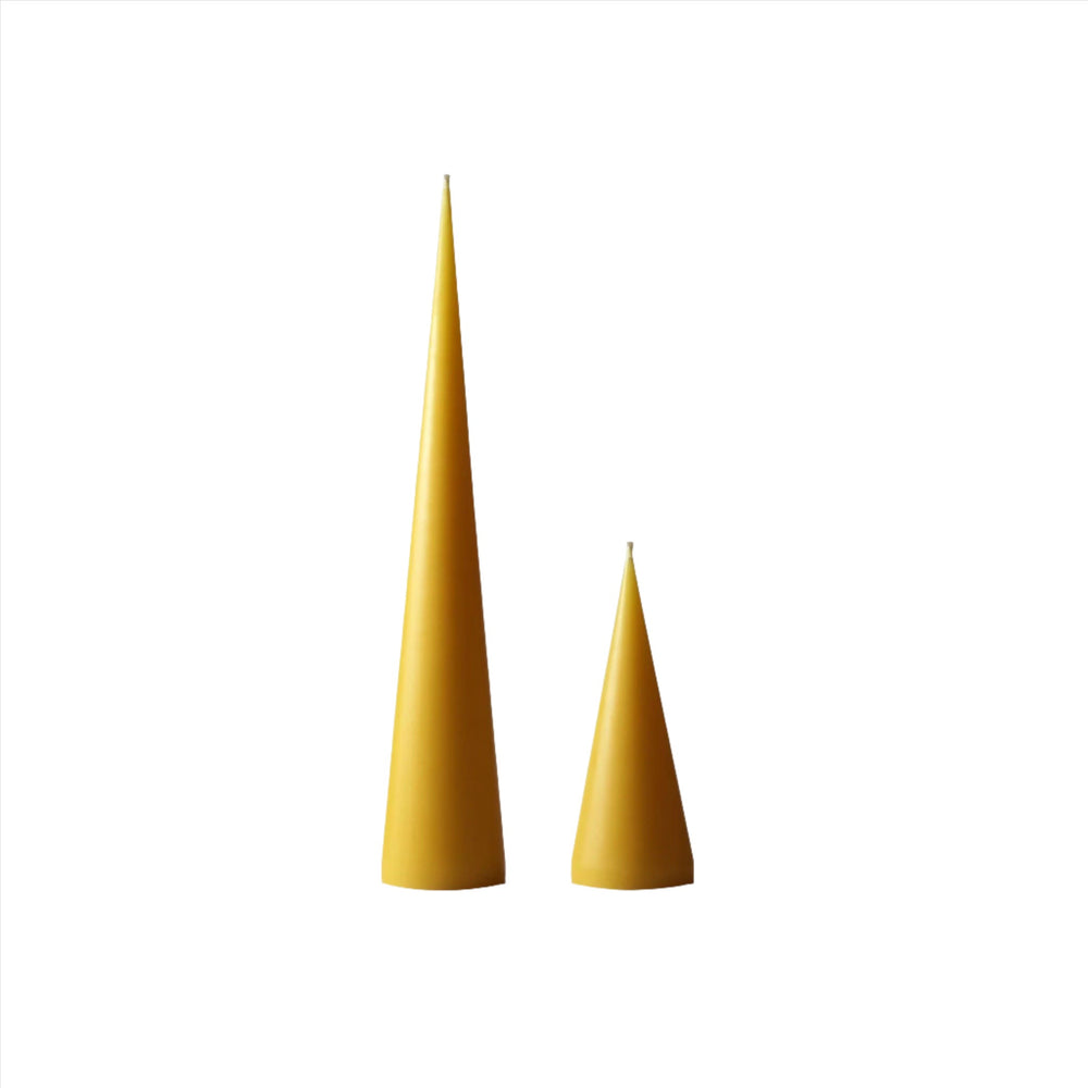 Double Cone Candles - Yellow