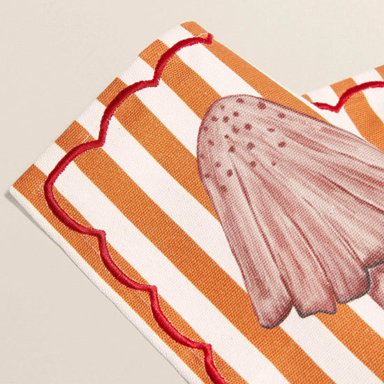 Orange Striped Mushroom Egiptia Placemat