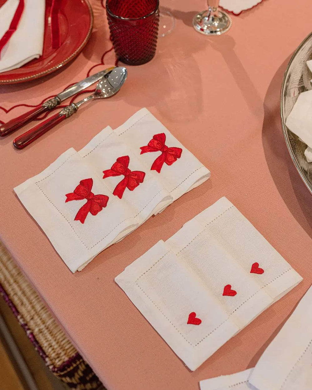 Heart Cocktail Napkin