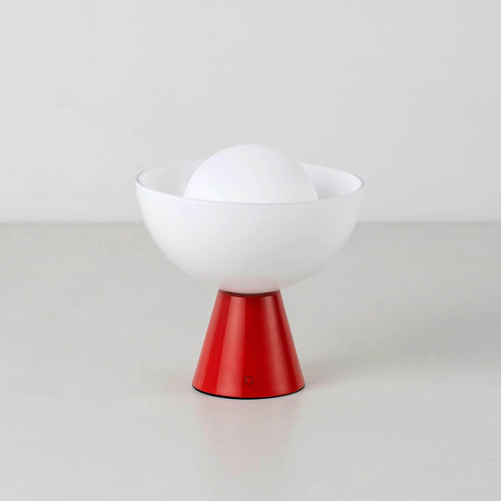 Jam Red Dome Cordless Table Lamp