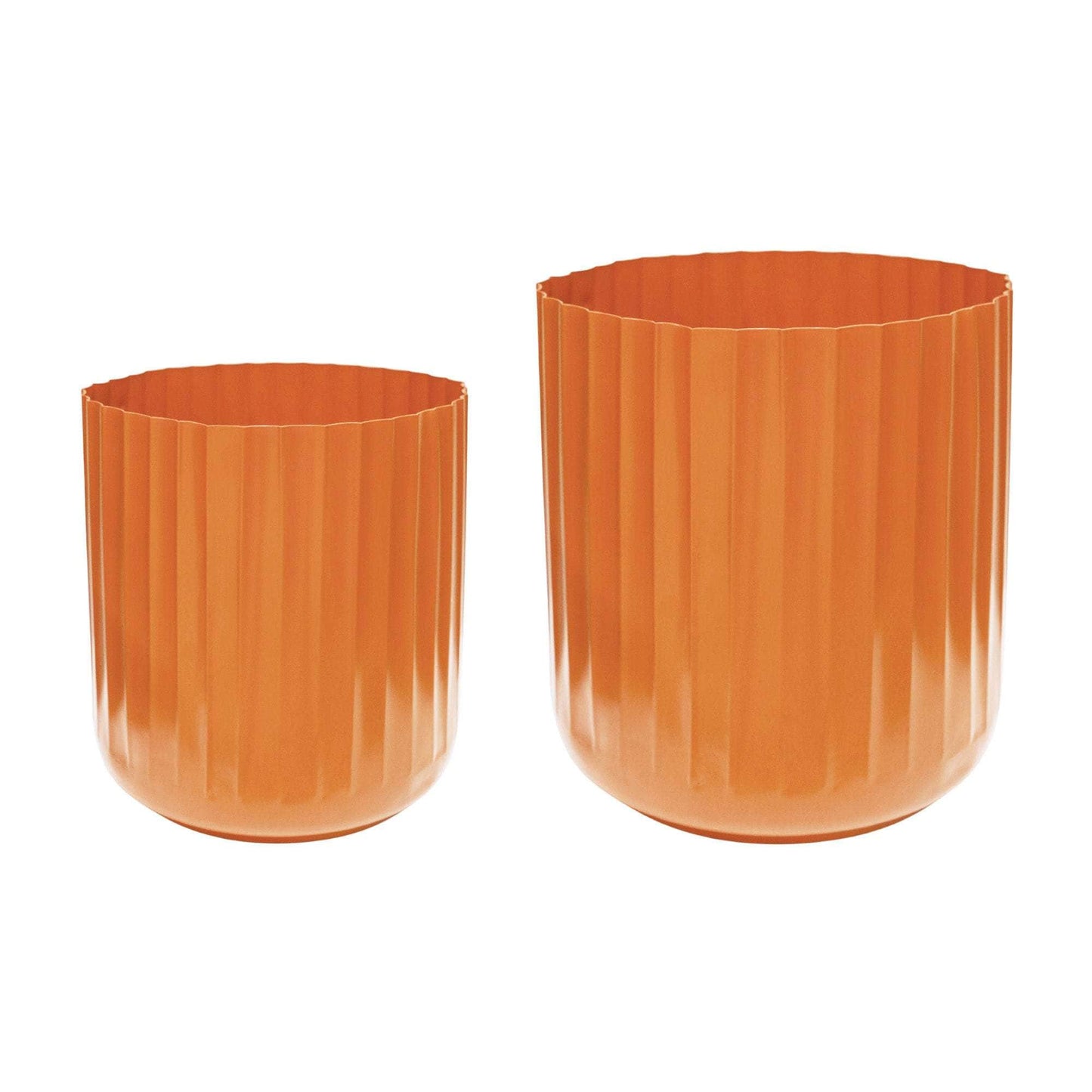 Hudson Orange Corrugated Planters Set of Two