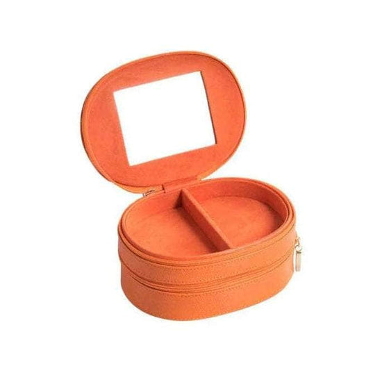 Orange Lizard Leather Jewelry Box