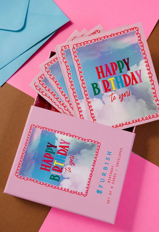 Boxed Greeting Card S/8 - Birthday