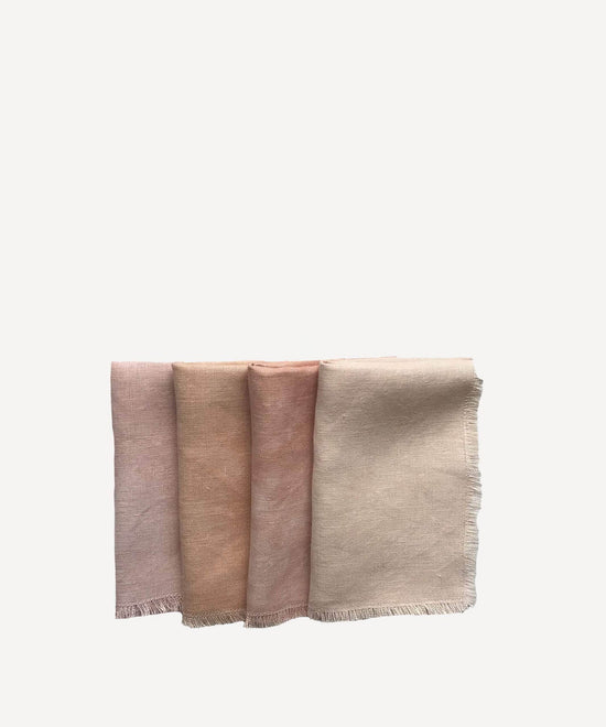 Naturally Dyed Assorted Pink Placemats - Set of Four