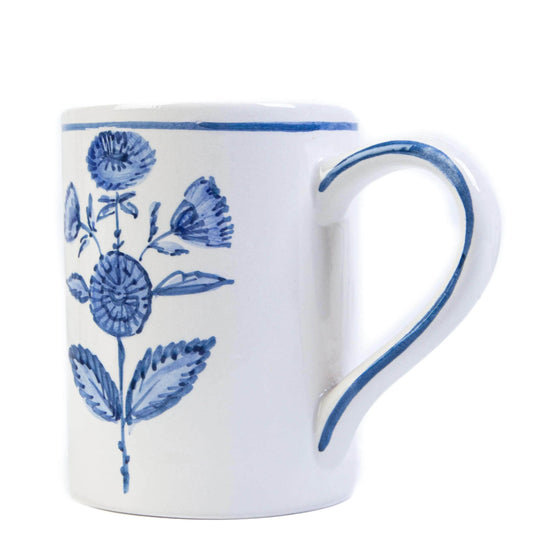 Floral Mugs Blue - Set of 4
