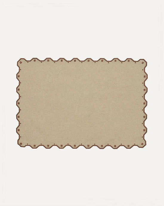 Porto Placemat, Beige with Brown