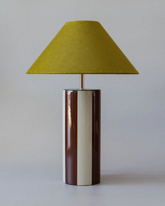 Ombrellina Chicory Coffee + Golden Olive Table Lamp