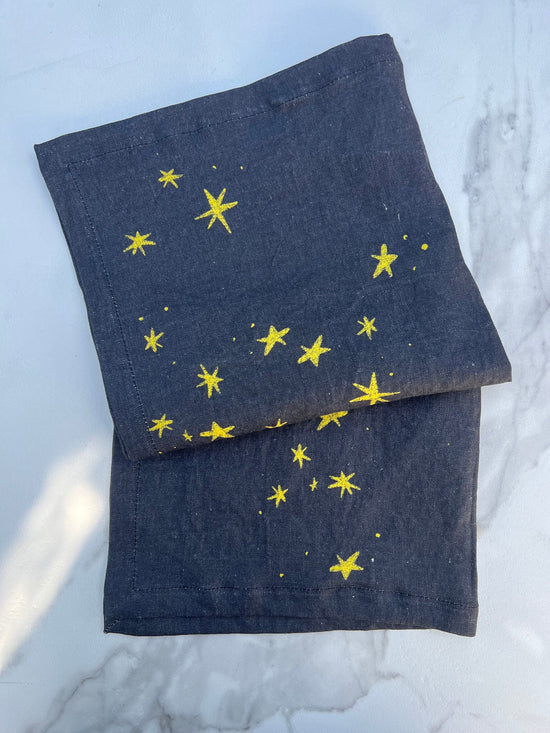 Stars Napkins in Blue (Set of 4)