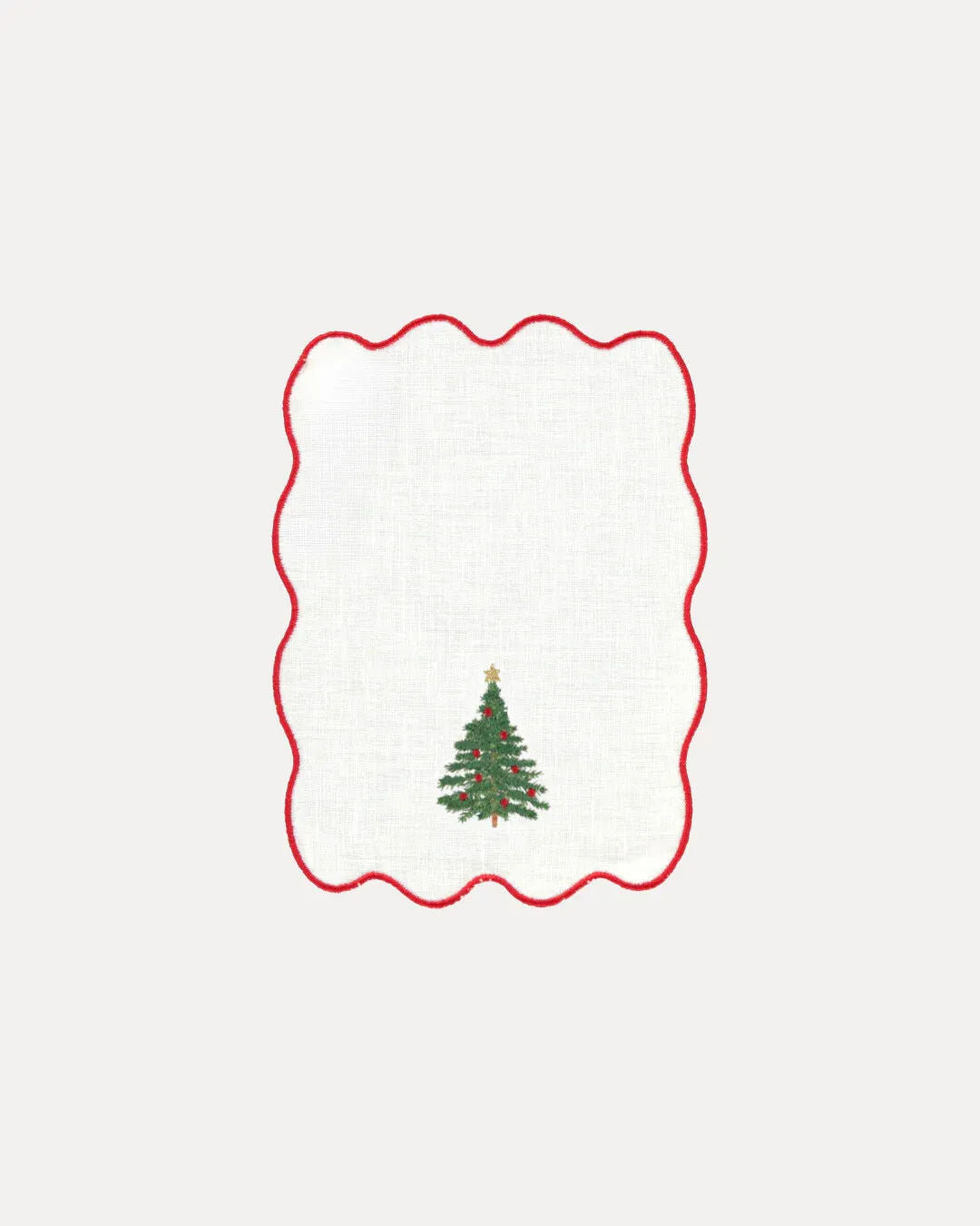 Palm Cocktail Napkin, Christmas Tree