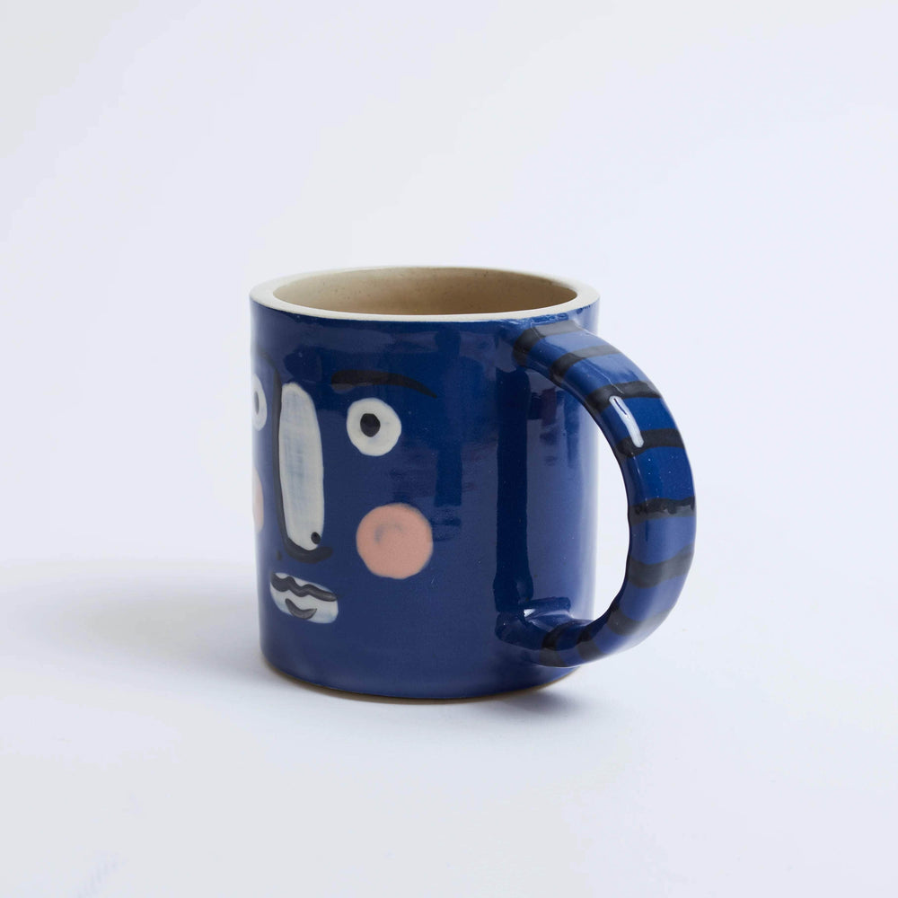 Face Mug Dark Blue