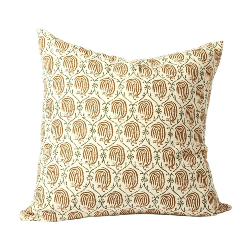 Trellis Cotton Scatter Cushion in Ochre