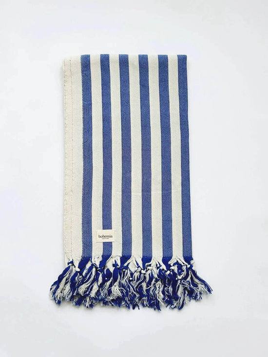 Brighton Stripe Hammam Towel - Blue