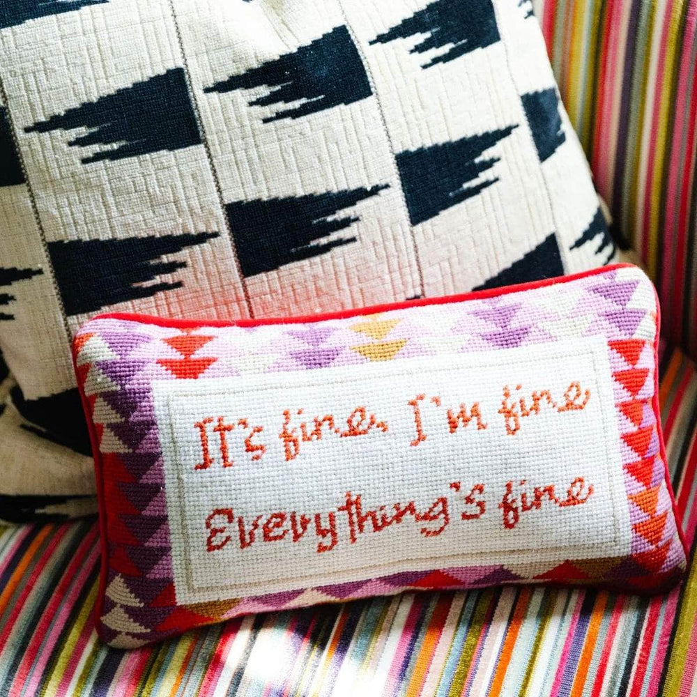 Everything's Fine Needlepoint Pillow