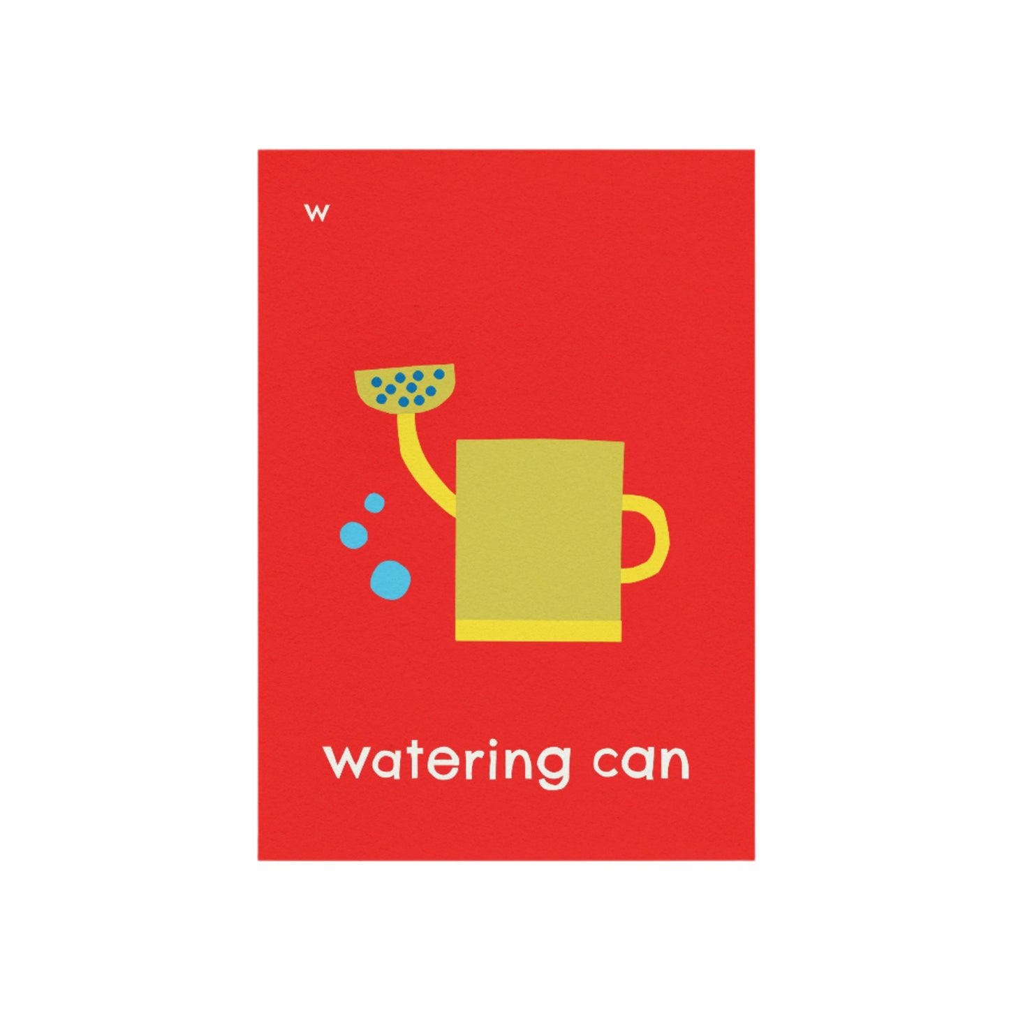 W for Watering Can Print