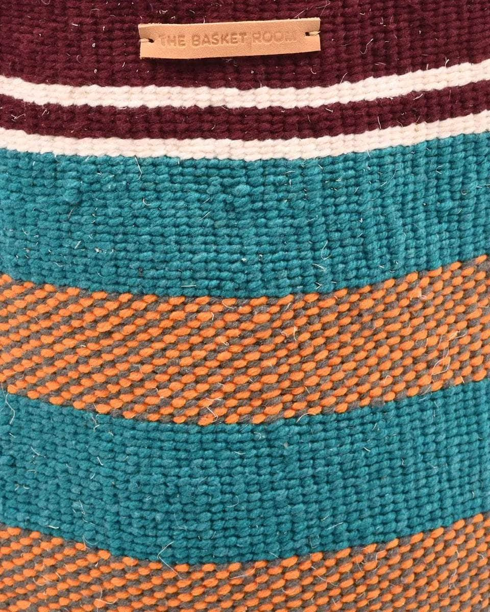 SIKU: Extra Large Maroon, Turquoise, Mustard Wool Basket