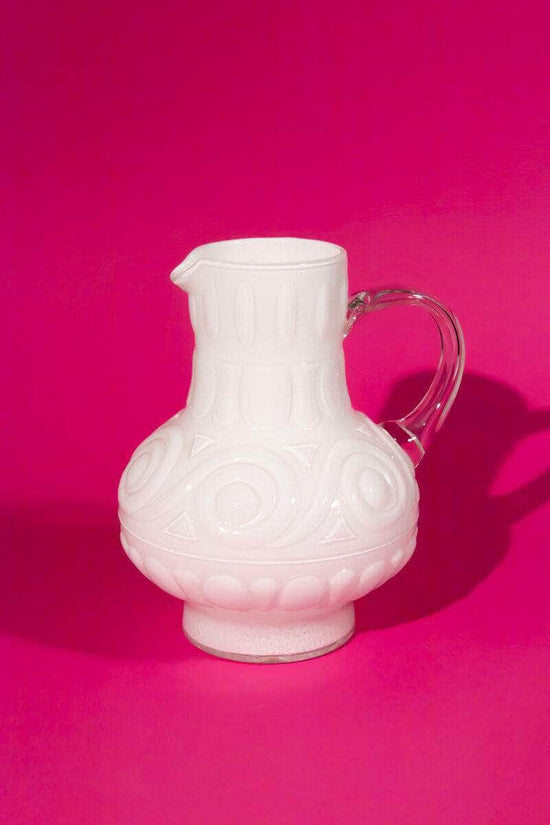 Vintage Italian Opaline Glass Pitcher