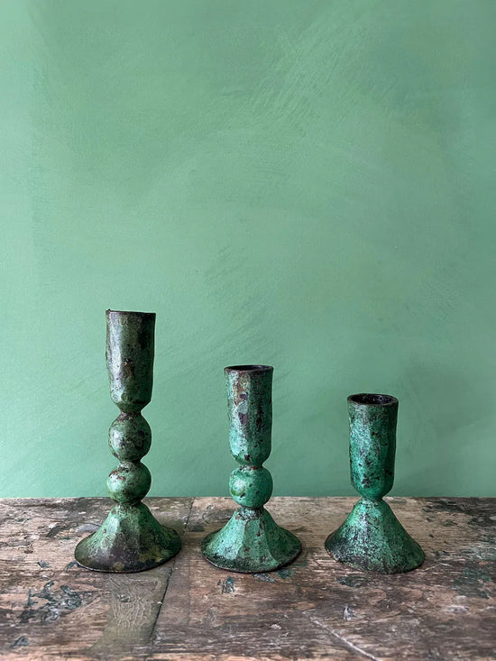 Verdigris Candle Holder - Austen