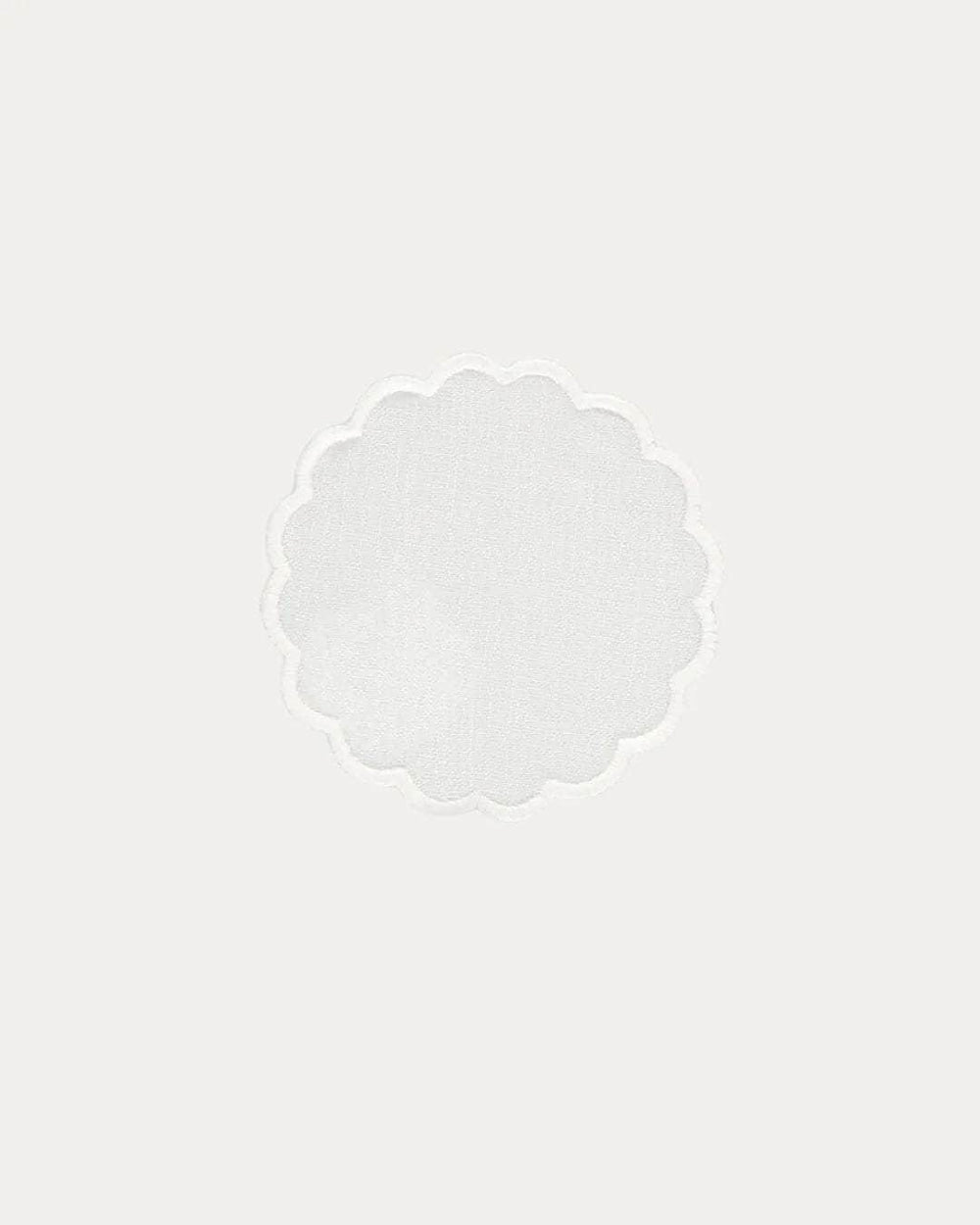 Scallop Coaster, White