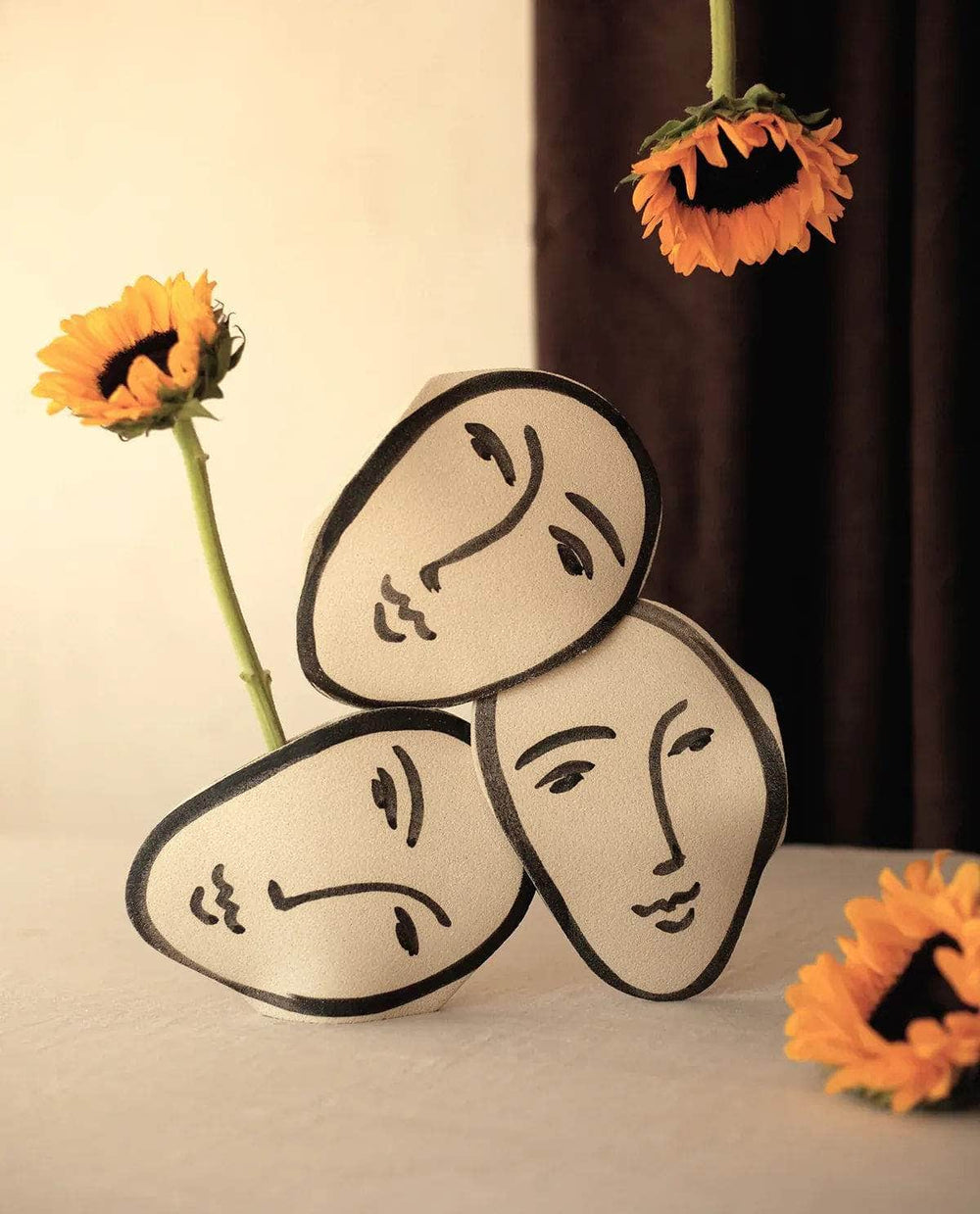 ‘Matisse Face’ Ceramic Vase