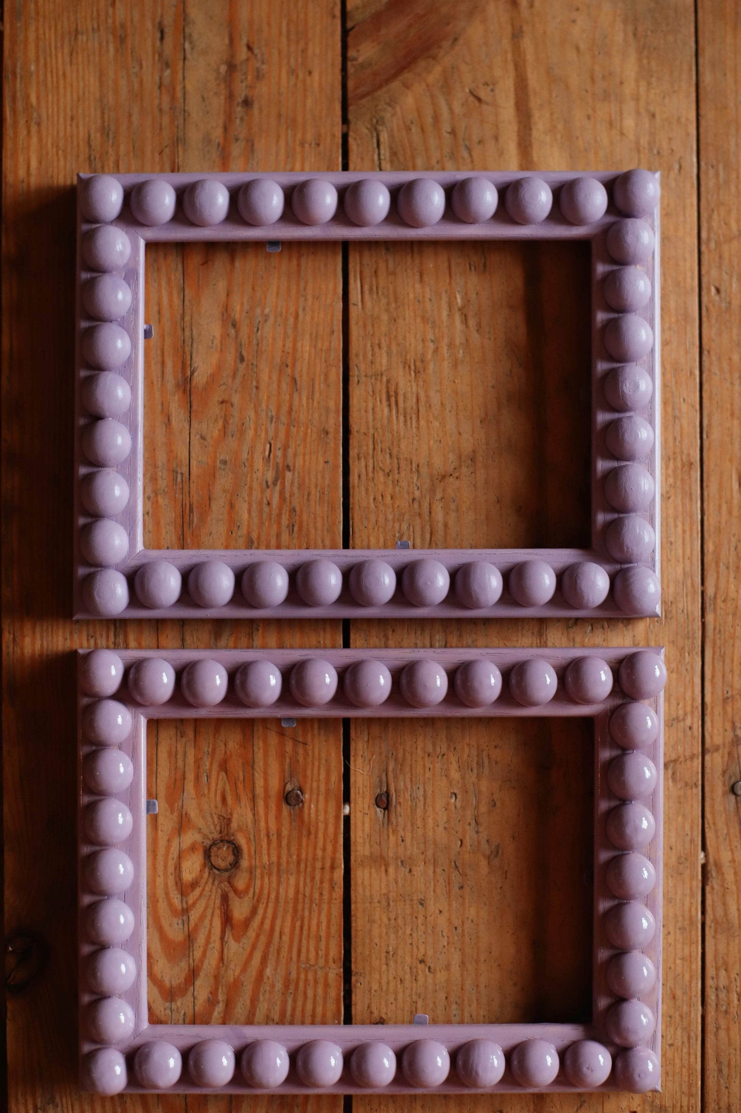 French Lavender Stained Bobbin Frame