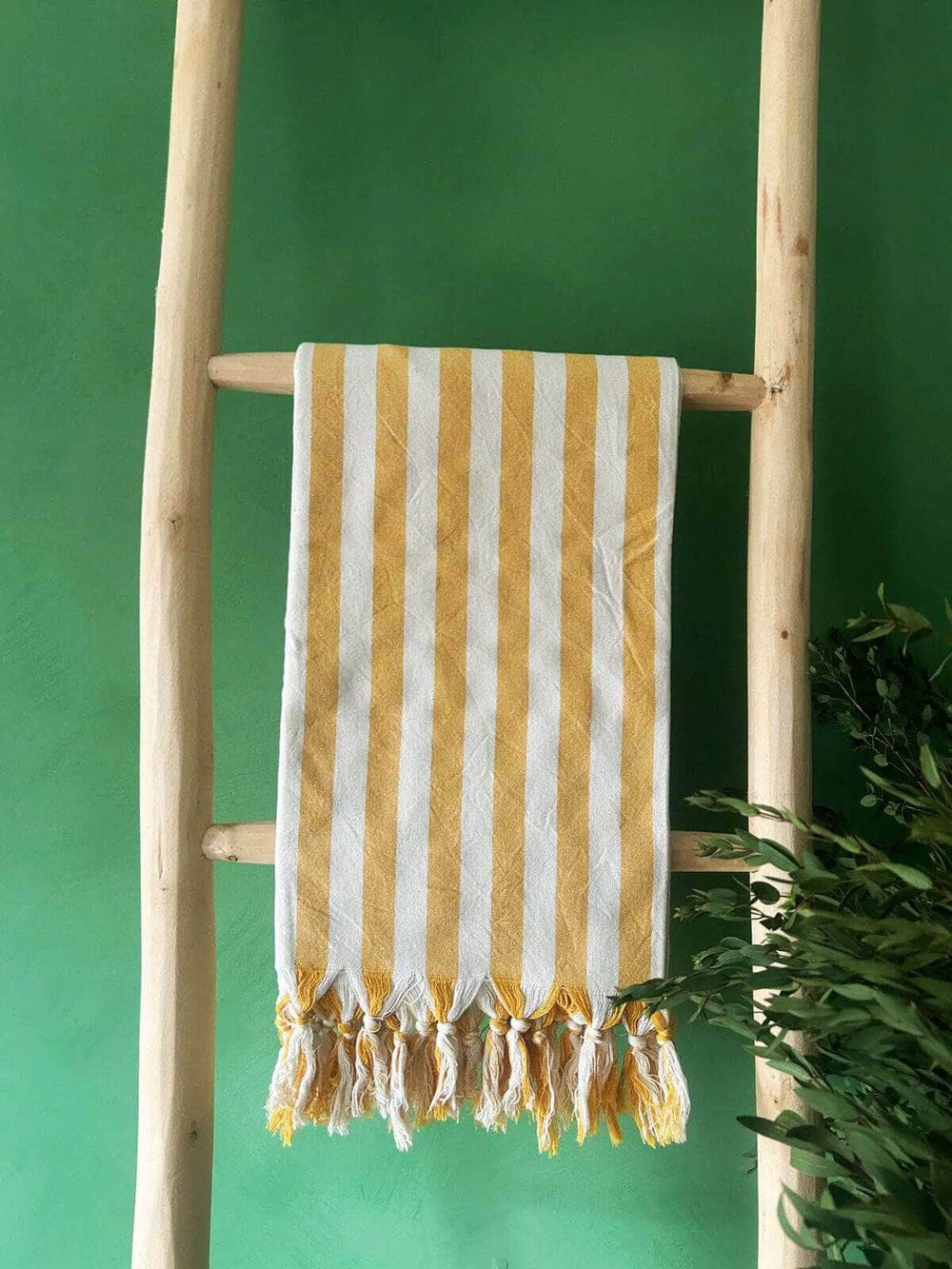 Brighton Stripe Hammam Towel - Mustard