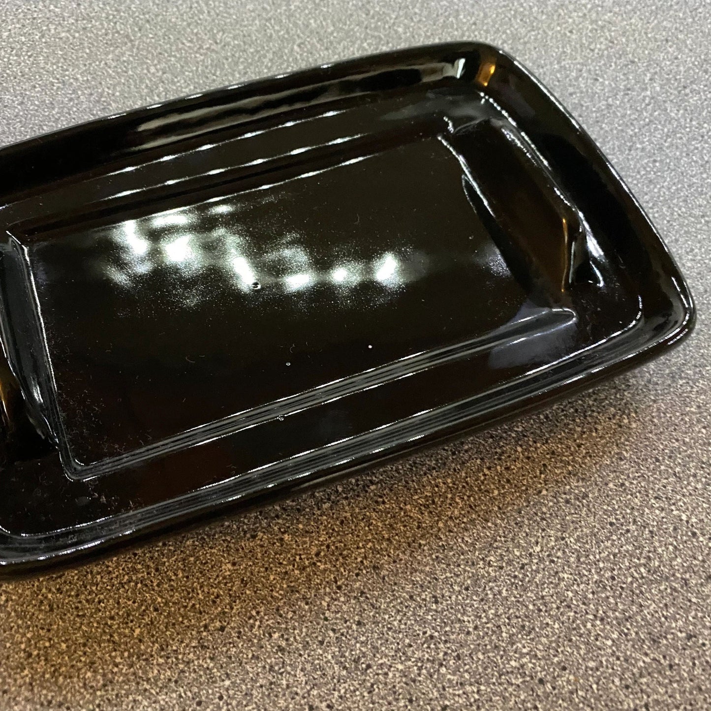 Butter Dish with Jet Black Glaze