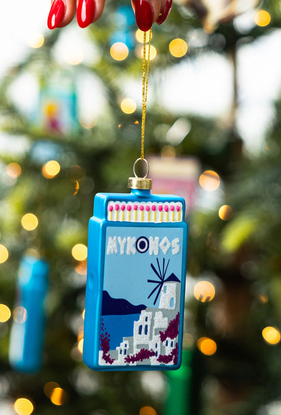 Matchbook Ornament - Mykonos